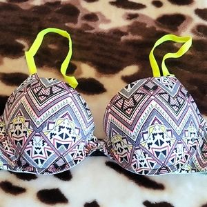 Colorful Pink Padded Bra